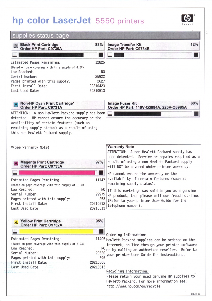 199-044-002 МФУ HP Color LaserJet 5550dtn #33