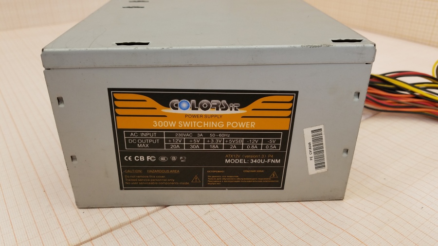 165-299-001 БП ATX v1.X COLORSit 340U-FNM #3