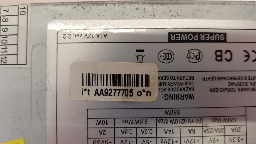 165-306-001 БП ATX v2.2 WINARD 350WA #3