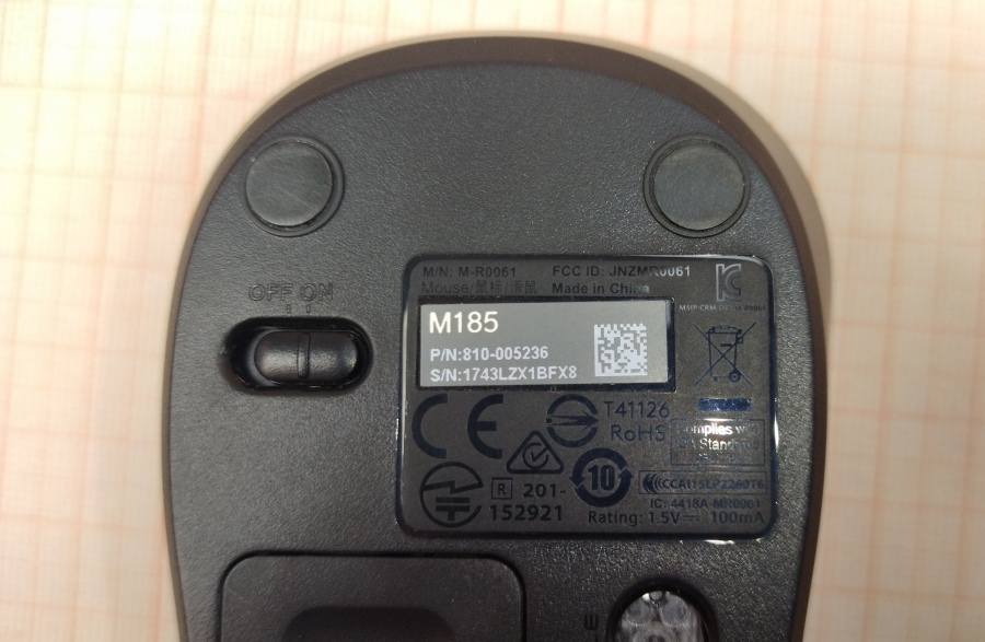 001-040-001 Мышь беспроводная Logitech M185 #4