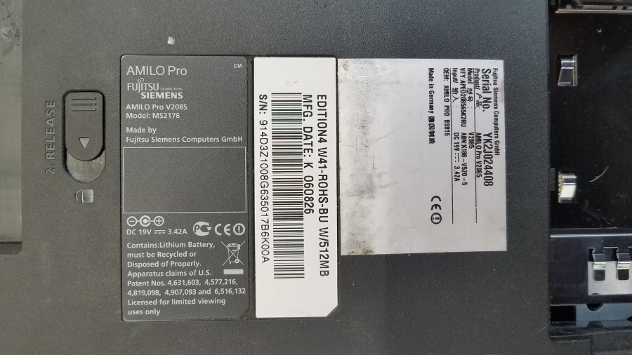 165-317-001 Ноутбук FUJITSU-SIEMENS AMILO Pro V2085 MS2176 #10