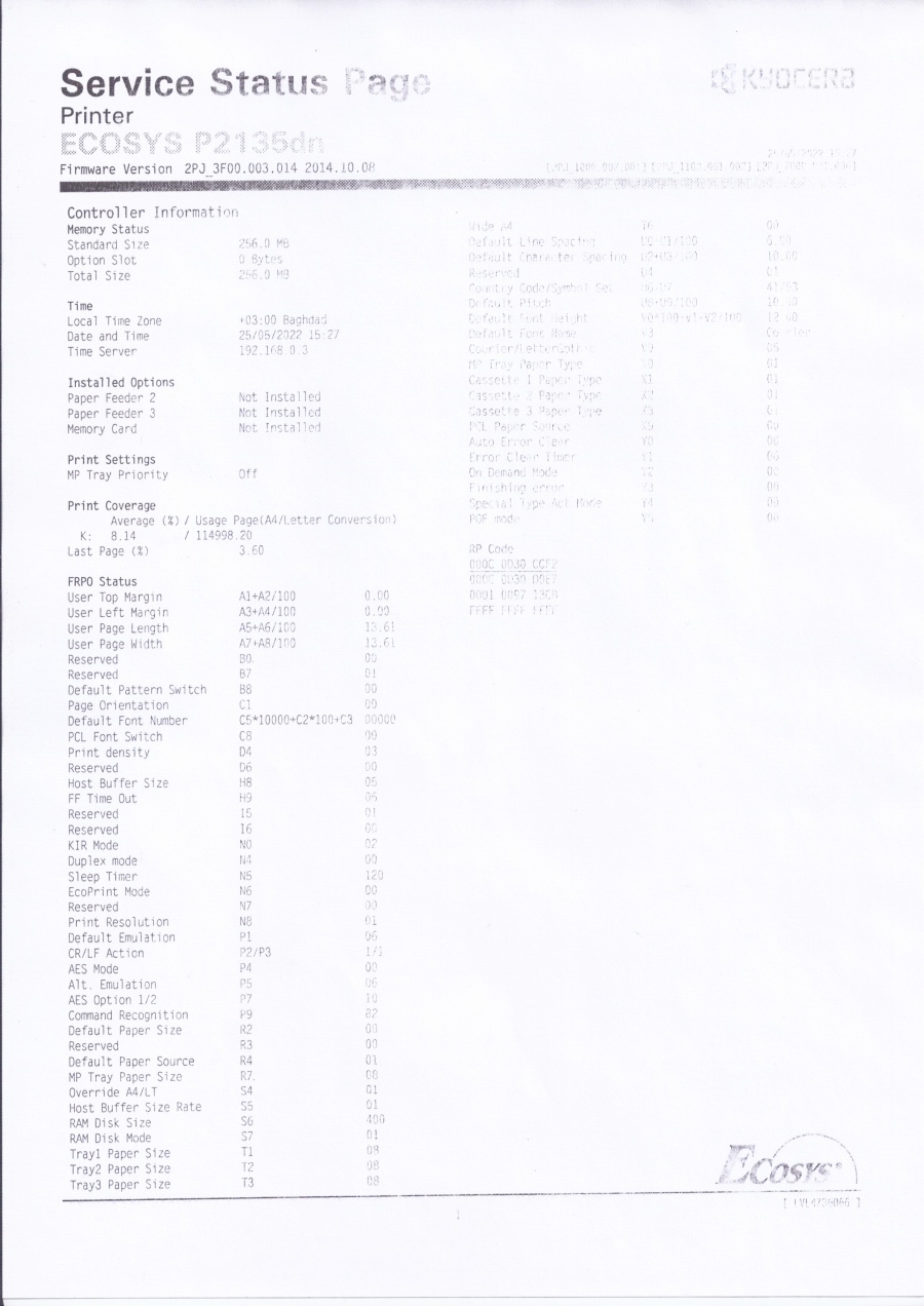 177-005-001 Принтер KYOCERA ECOSYS P2135dn #20