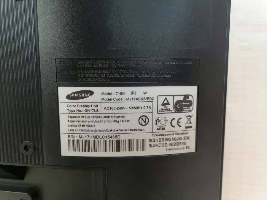 173-086-003 Монитор ЖК SAMSUNG SyncMaster 710n #6