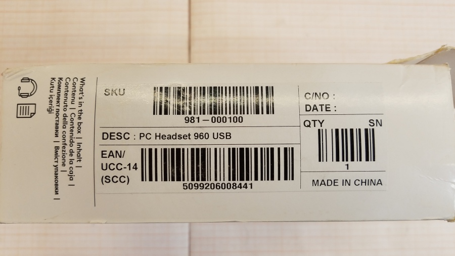 165-328-001 Стереогарнитура Logitech PC Headset 960 USB #7