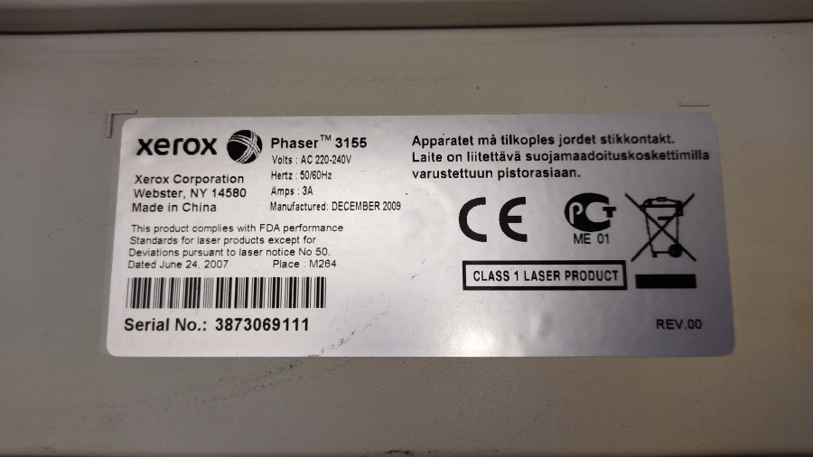 177-003-001 Принтер XEROX Phaser 3155 #17