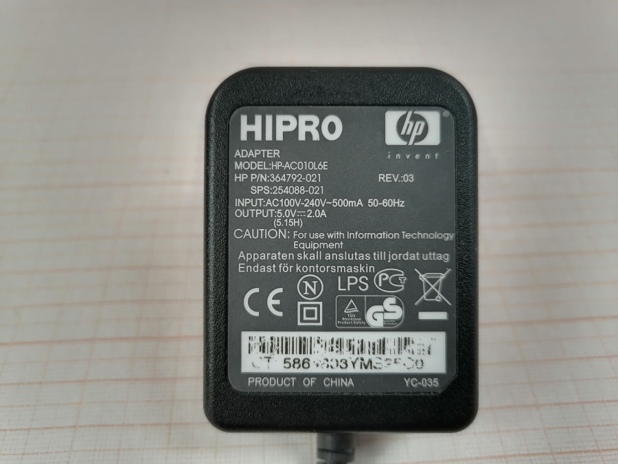 111-133-001 СЗУ для мобильных устройств HP HP-AC010L6E #2