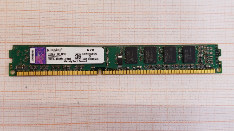 165-341-001 DDR3 1333/1600 DIMM KINGSTON KVR1333D3N9/1G #1
