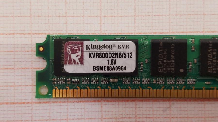 165-354-001 DDR2 DIMM KINGSTON KVR800D2N6/512 #2