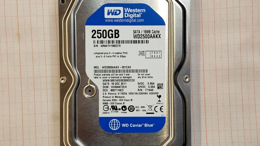 199-074-001 HDD 3.5" SATA Western Digital Caviar Blue WD2500AAKX #2