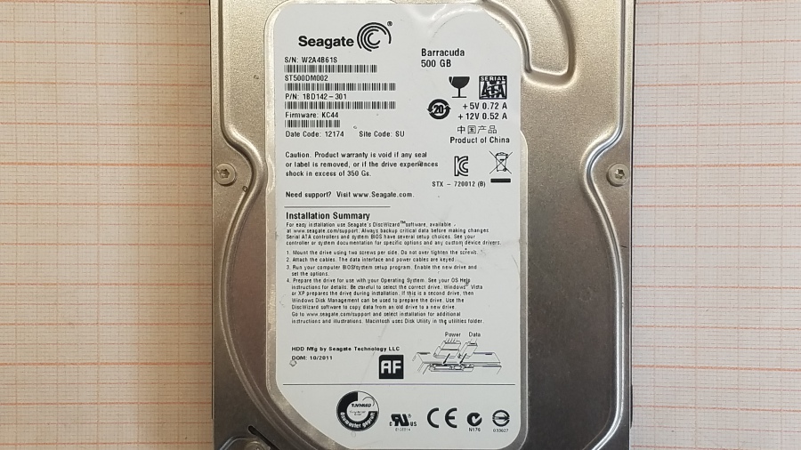 197-019-001 HDD 3.5" SATA SEAGATE Barracuda ST500DM002 #2