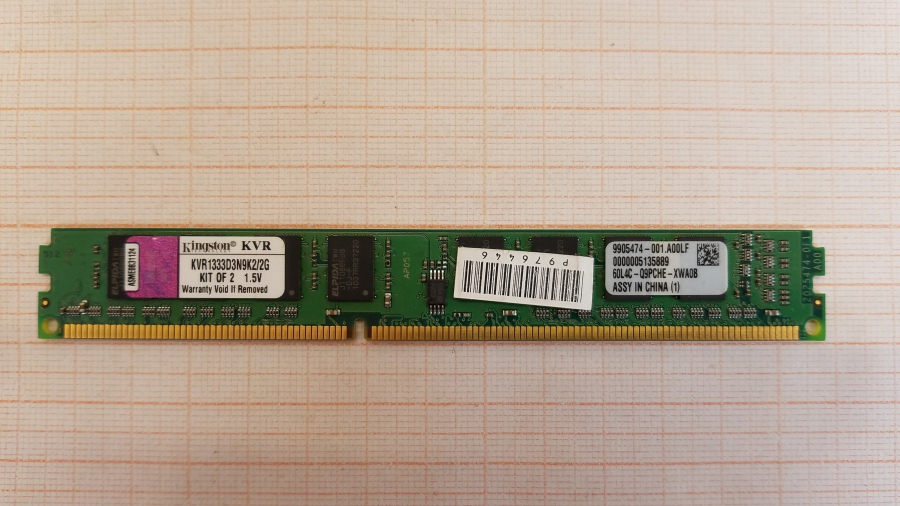 165-366-001 DDR3 1333/1600 DIMM KINGSTON KVR1333D3N9K2/2G #1