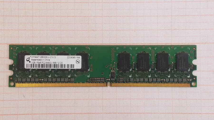 165-370-001 DDR2 DIMM Qimonda HYS64T128000EU-2.5-C2 #1