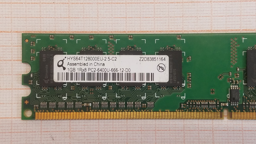 165-370-001 DDR2 DIMM Qimonda HYS64T128000EU-2.5-C2 #2