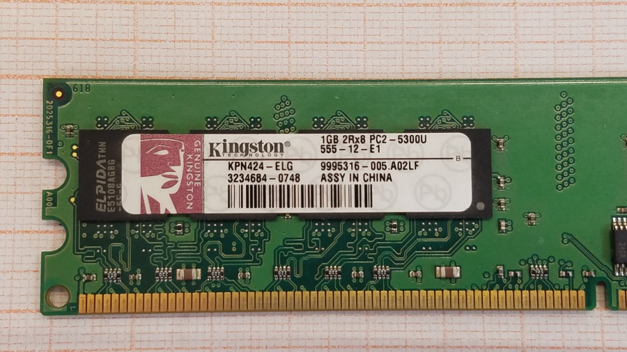 165-380-001 DDR2 DIMM KINGSTON KPN424-ELG #2