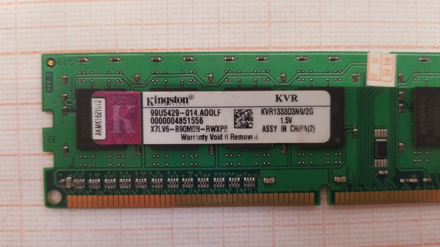 165-397-001 DDR3 DIMM KINGSTON KVR1333D3N9/2G #2