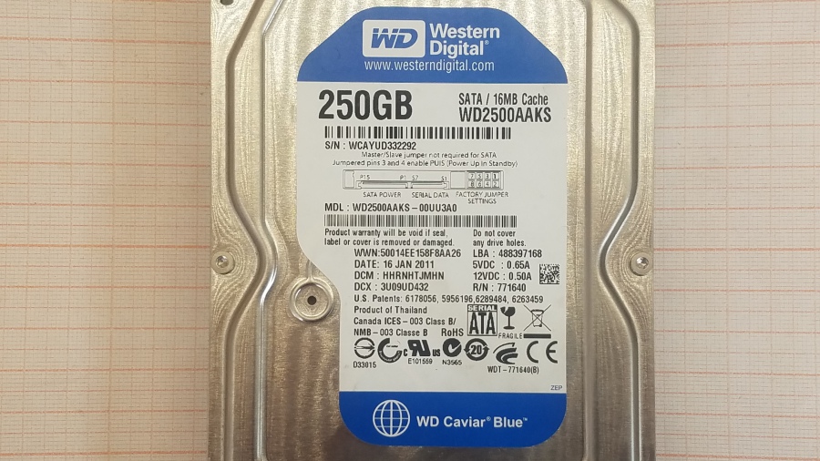 165-290-002 HDD 3.5" SATA Western Digital WD2500AAKS #2