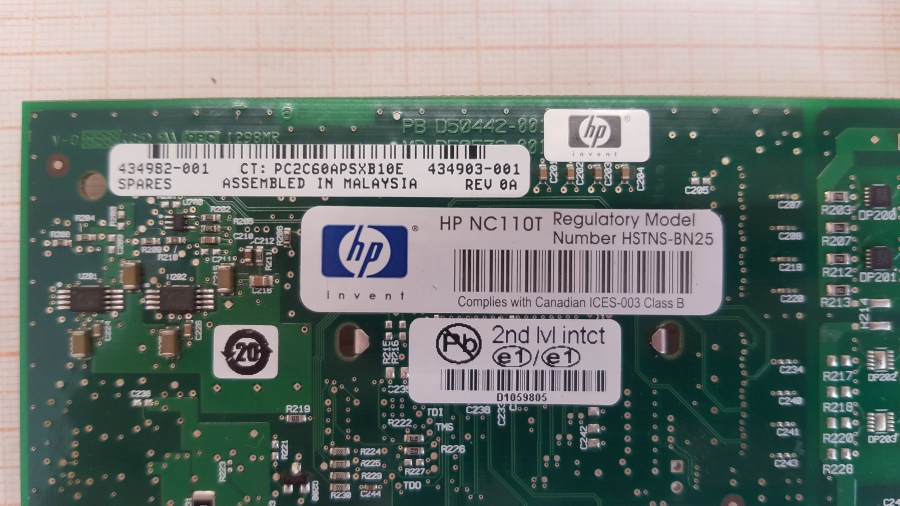 178-056-001 Сетевая карта HP NC110T HSTNS-BN25 #2