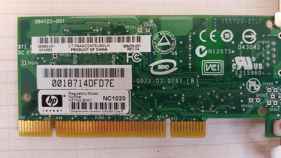 177-081-001 LAN HP NC1020 HSTNS-BN01 #3