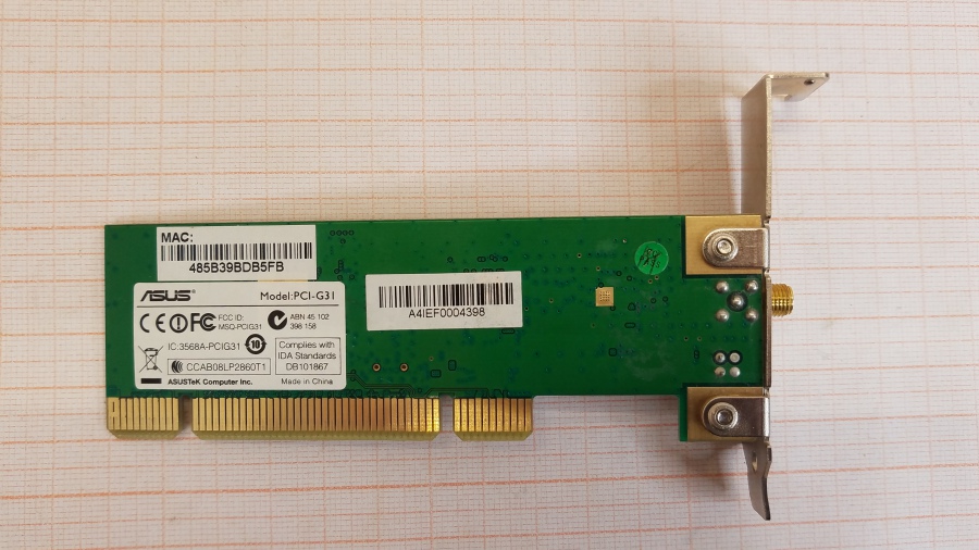 142-023-001 Адаптер WLAN ASUS PCI-G31 #3
