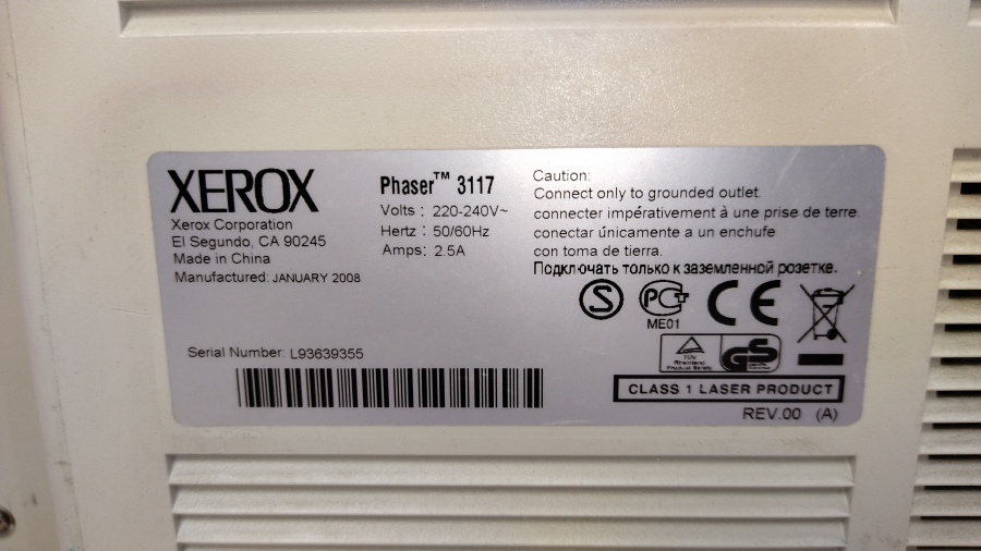 141-007-001 Принтер XEROX Phaser 3117 #17