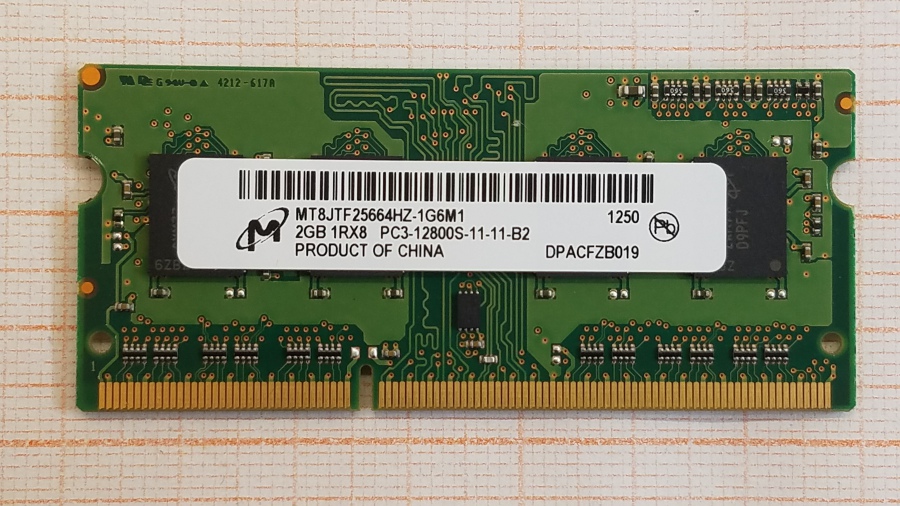 165-451-001 DDR3 SO-DIMM MICRON MT8JTF25664HZ-1G6M1 #1