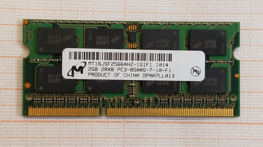 165-453-001 DDR3 SO-DIMM MICRON MT16JSF25664HZ-1G1F1 #1