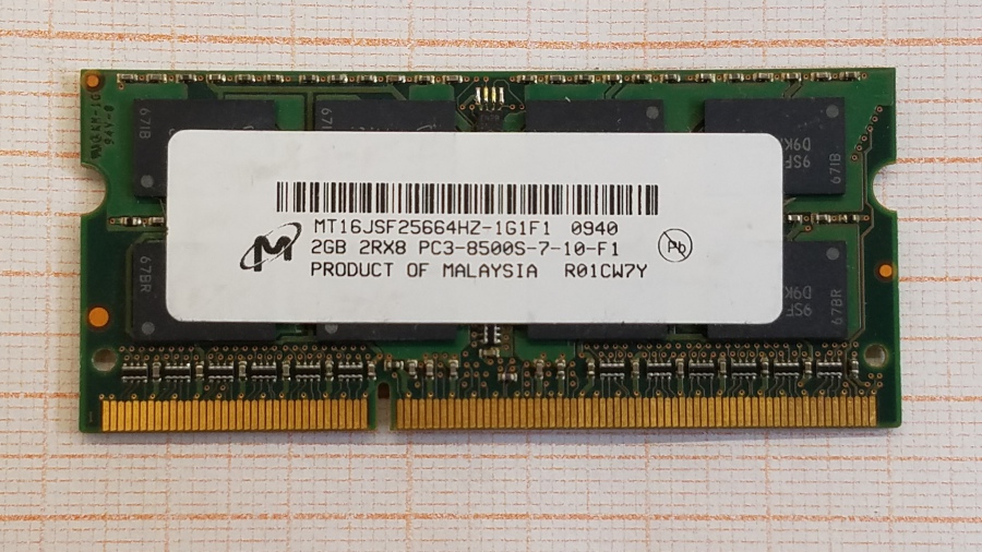 165-453-002 DDR3 SO-DIMM MICRON MT16JSF25664HZ-1G1F1 #1