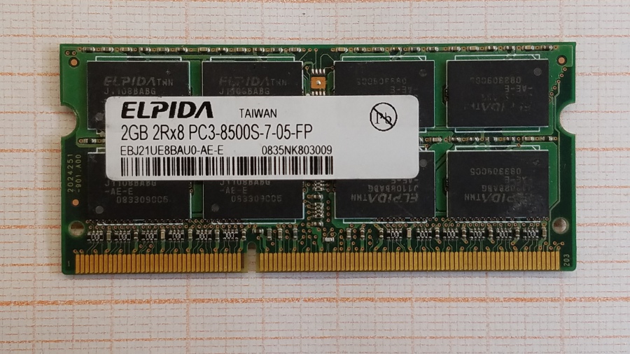 165-454-001 DDR3 SO-DIMM Elpida EBJ21UE8BAU0-AE-E #1