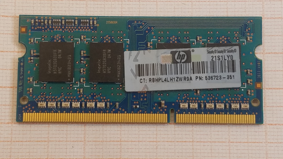 165-459-001 DDR3 SO-DIMM HP 536723-351 #1
