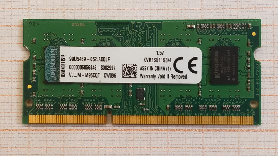 165-462-001 DDR3 SO-DIMM KINGSTON KVR16S11S8/4 #1