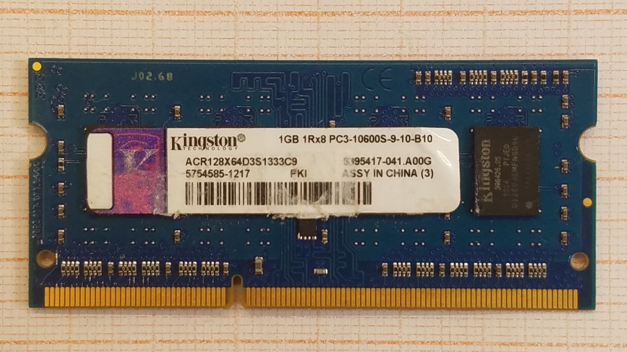 165-463-001 DDR3 SO-DIMM KINGSTON ACR128X64D3S1333C9 #1