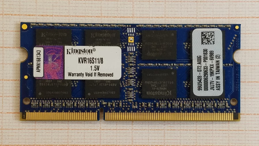 165-467-001 DDR3 SO-DIMM KINGSTON KVR16S11/8 #1