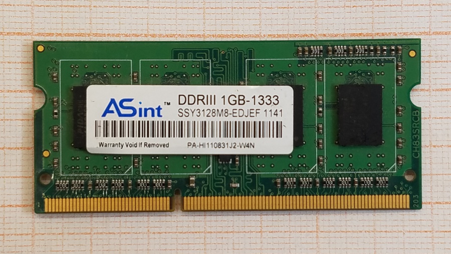 165-468-001 DDR3 SO-DIMM ASint SSY3128M8-EDJEF #1