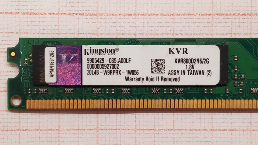 165-472-002 DDR2 DIMM KINGSTON KVR800D2N6/2G #2