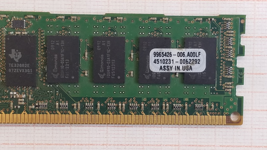 165-478-001 DDR3 RDIMM ECC REG KINGSTON KVR1333D3D8R9S/2G #3