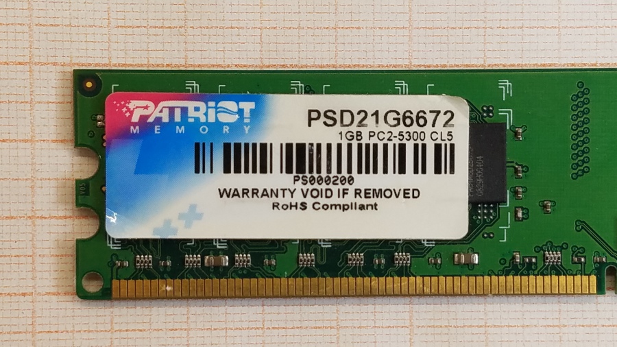 165-482-001 DDR2 DIMM PATRIOT PSD21G6672 #2