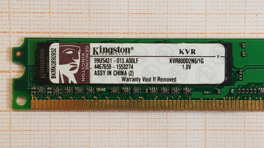 165-483-001 DDR2 DIMM KINGSTON KVR800D2N6/1G #2