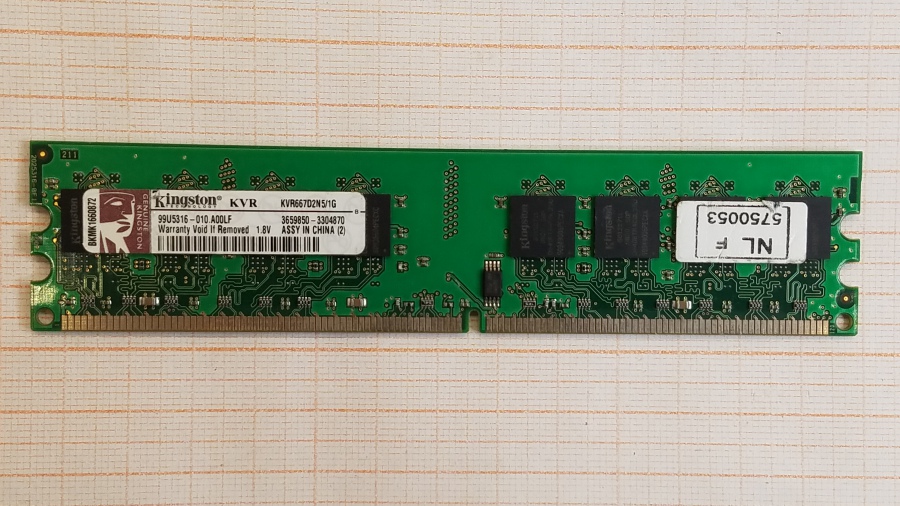 165-488-001 DDR2 DIMM KINGSTON KVR667D2N5/1G #1