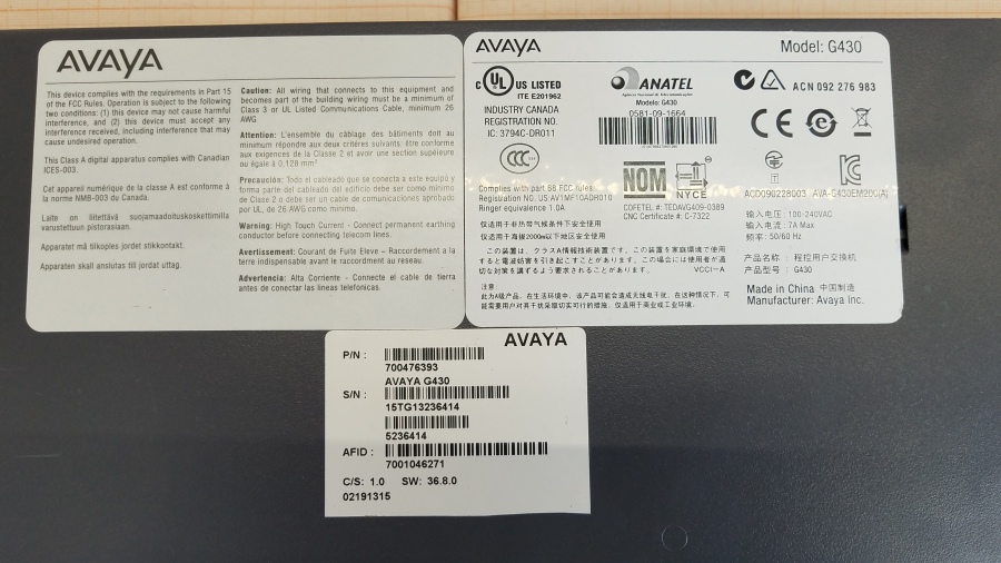 150-025-001 Шлюз VoIP AVAYA G430 #7