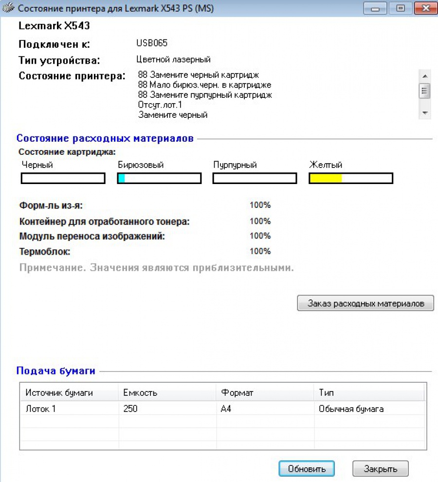 142-012-001 МФУ Lexmark X543dn #22