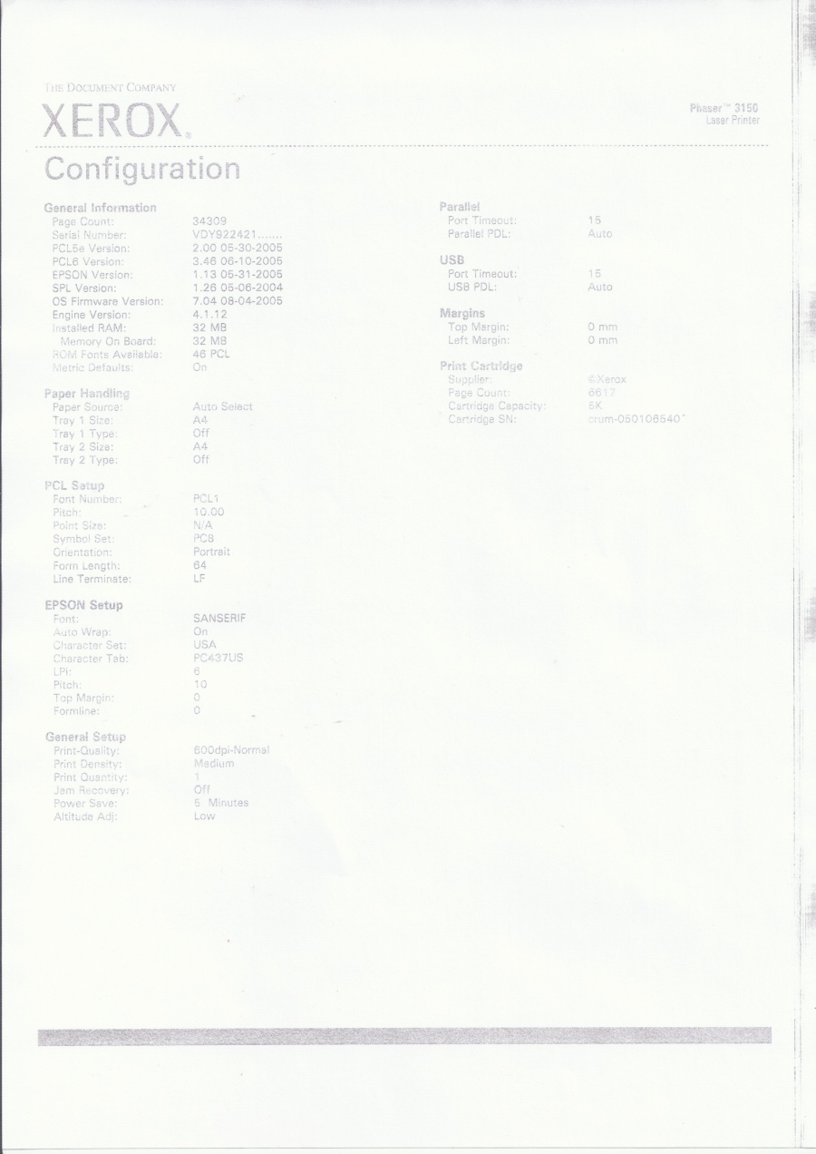165-061-004 Принтер XEROX Phaser 3150 #15