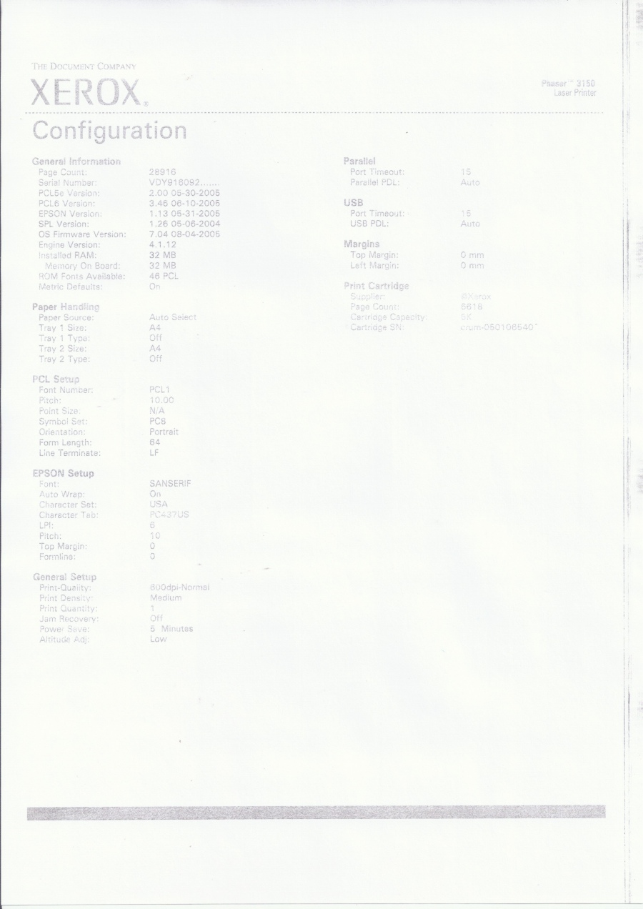 165-061-005 Принтер XEROX Phaser 3150 #15