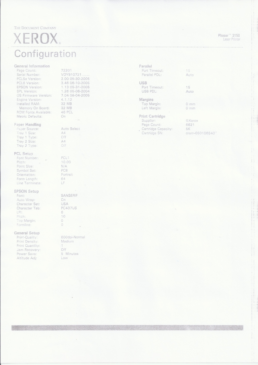 165-061-002 Принтер XEROX Phaser 3150 #18