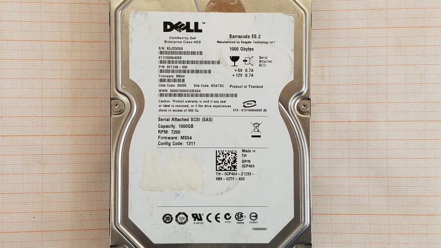 111-163-006 HDD 3.5" SAS DELL 0CP464 #2
