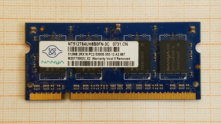 111-177-001 DDR2 SO-DIMM NANYA NT512T64UH8B0FN-3C #1