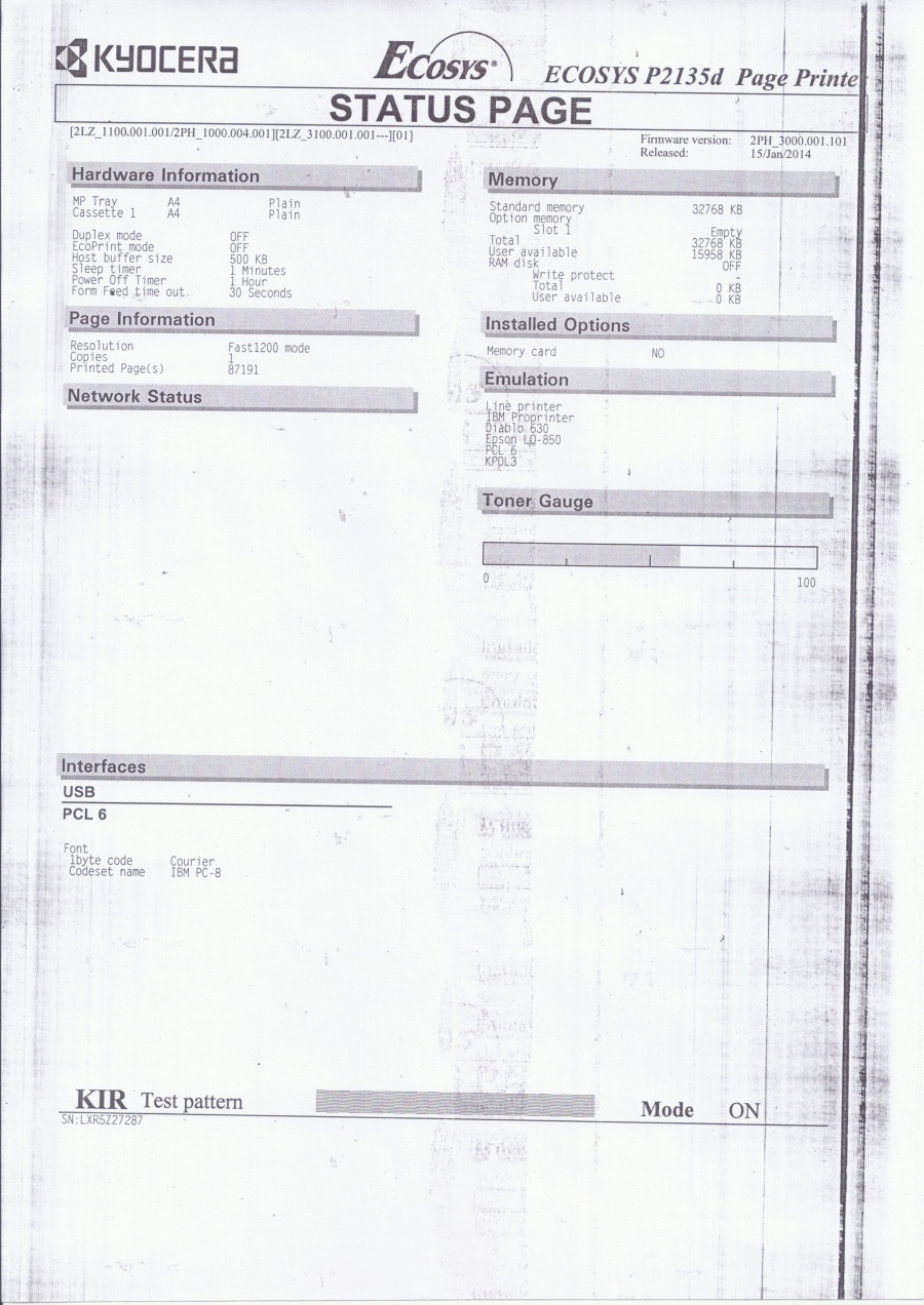 137-005-001 Принтер KYOCERA ECOSYS P2135d #27