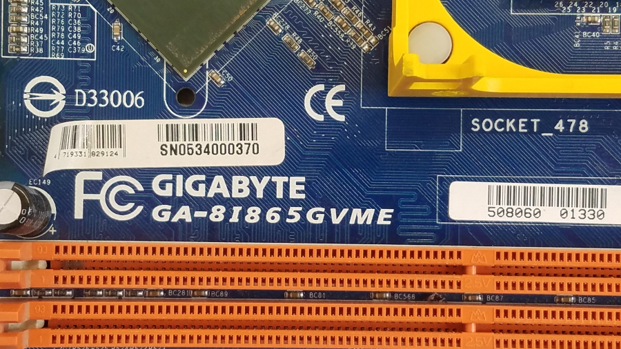 165-552-001 MB mPGA478 GIGABYTE GA-8I865GVME #3