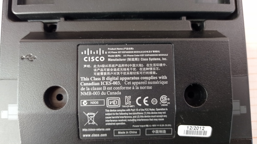 149-292-001 Модуль расширения к телефонам VoIP CISCO UC Phone Color KEY EXPANSION MODULE #17