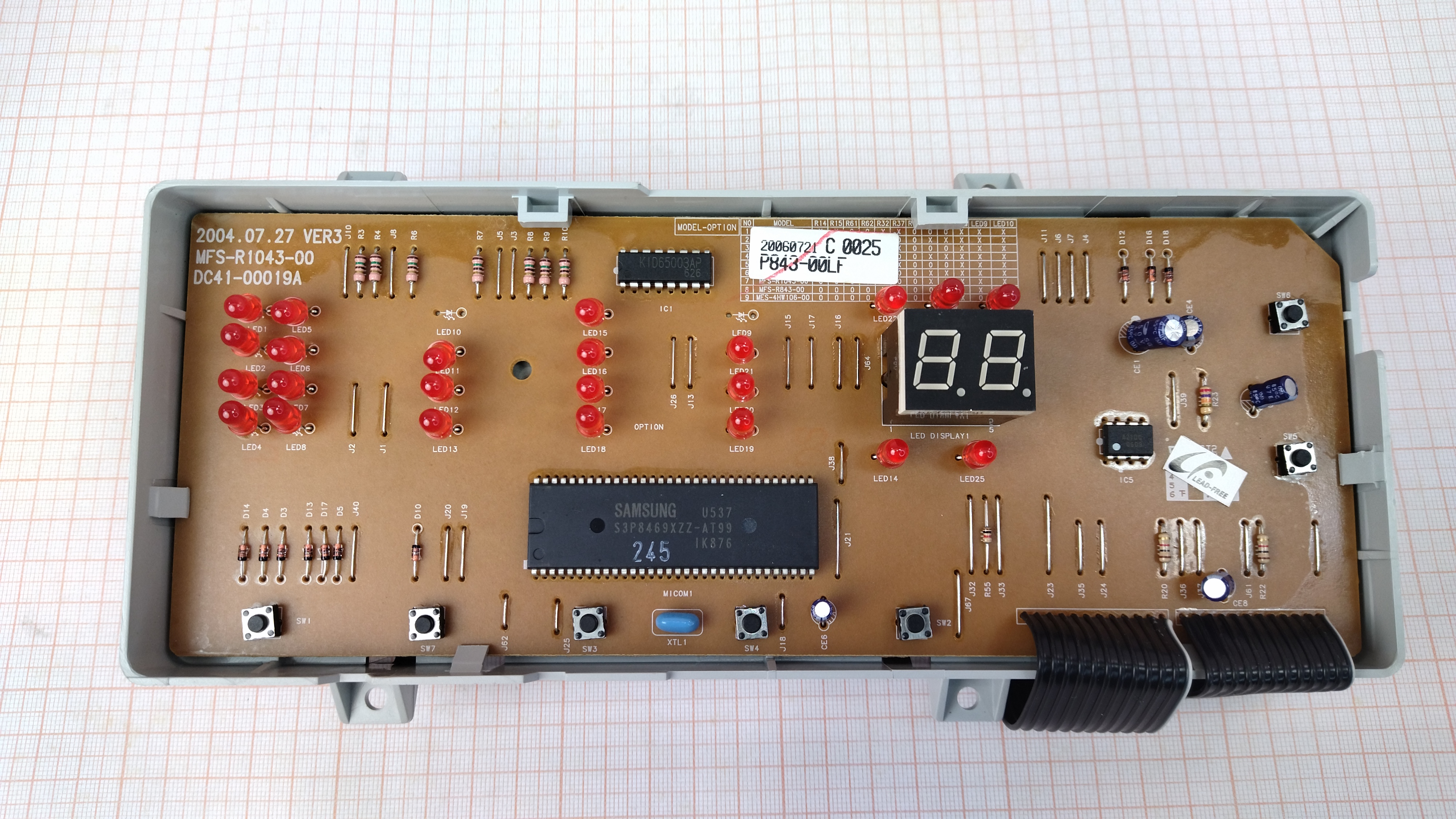 111-337-001 Модуль управления для стиральной машины SAMSUNG MFS-R1043-00