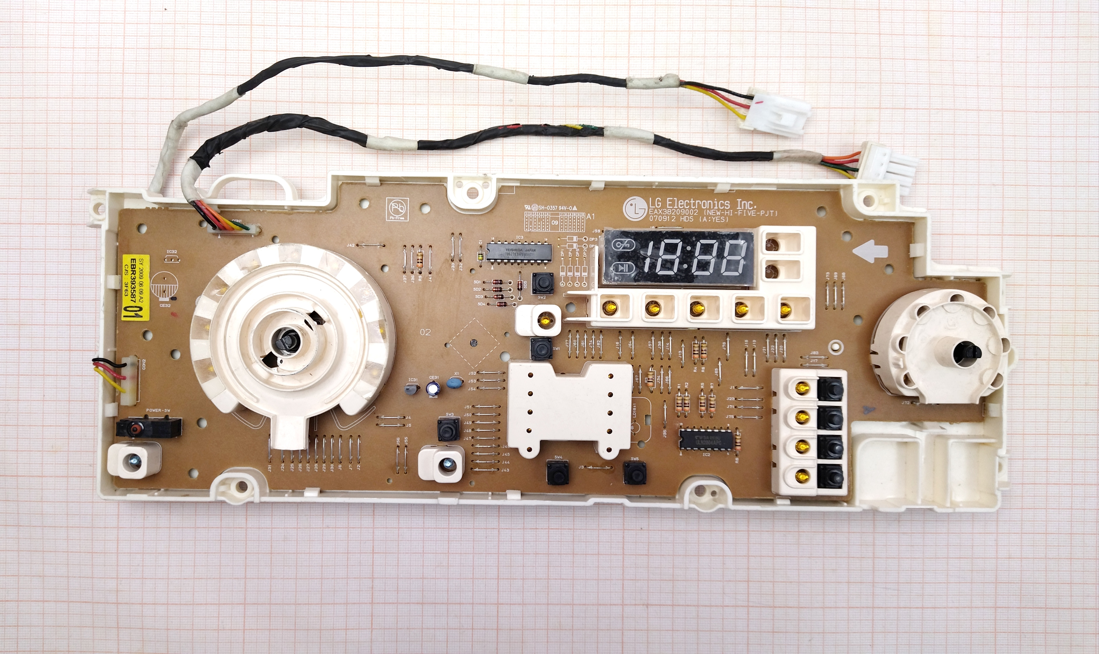 111-755-001 Плата индикации для стиральной машины LG EBR39358701 | Хламада  - запчасти с разборки серверов, компьютеров, ноутбуков, планшетов,  смартфонов